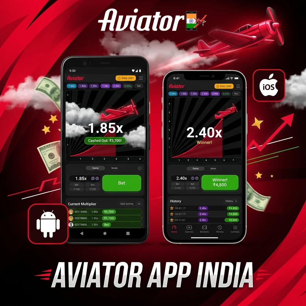 Aviator app for Android and iOS devices for Indian players